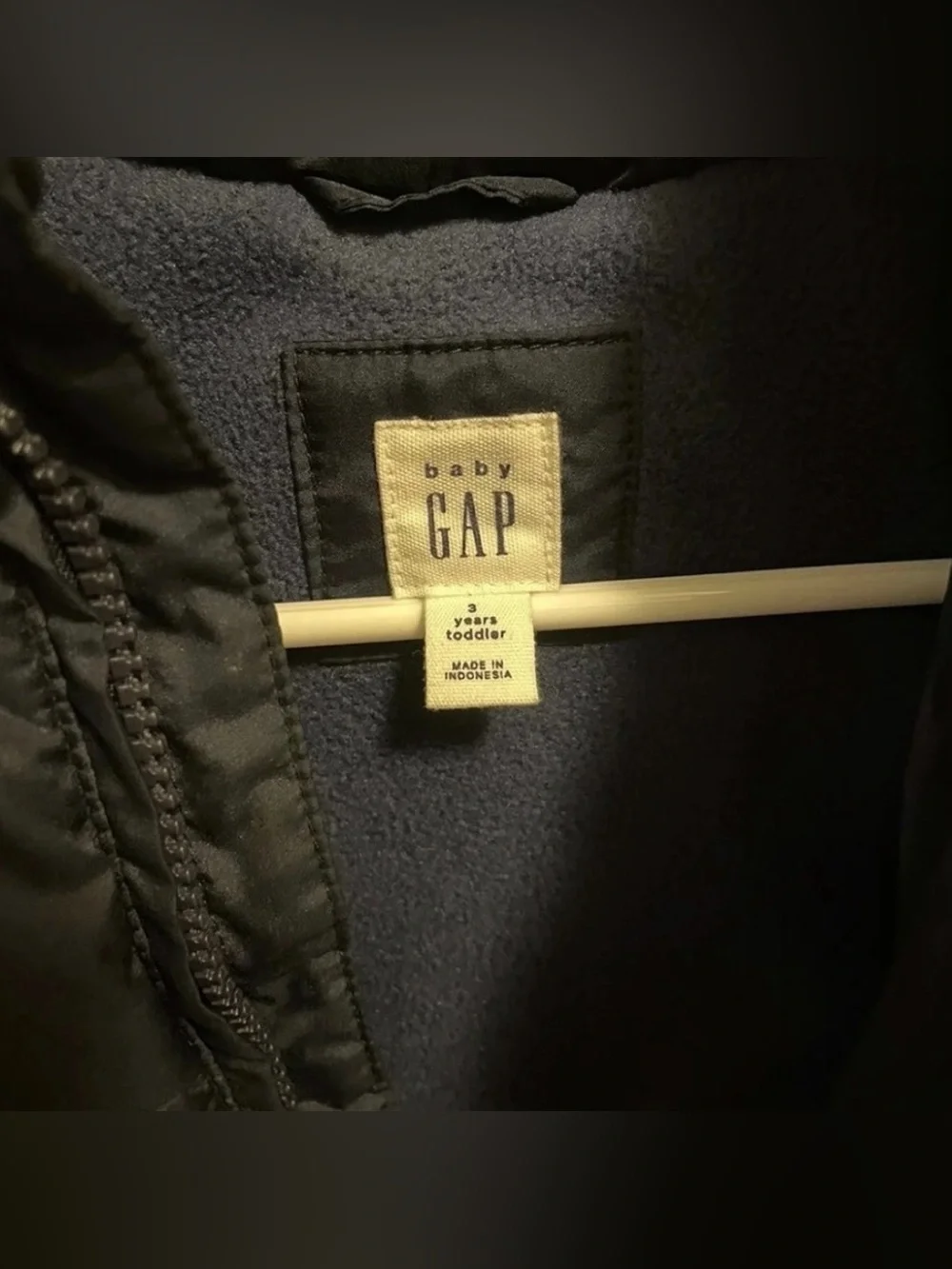 GAP Toddler Navy Blue Puffer Jacket with Hood